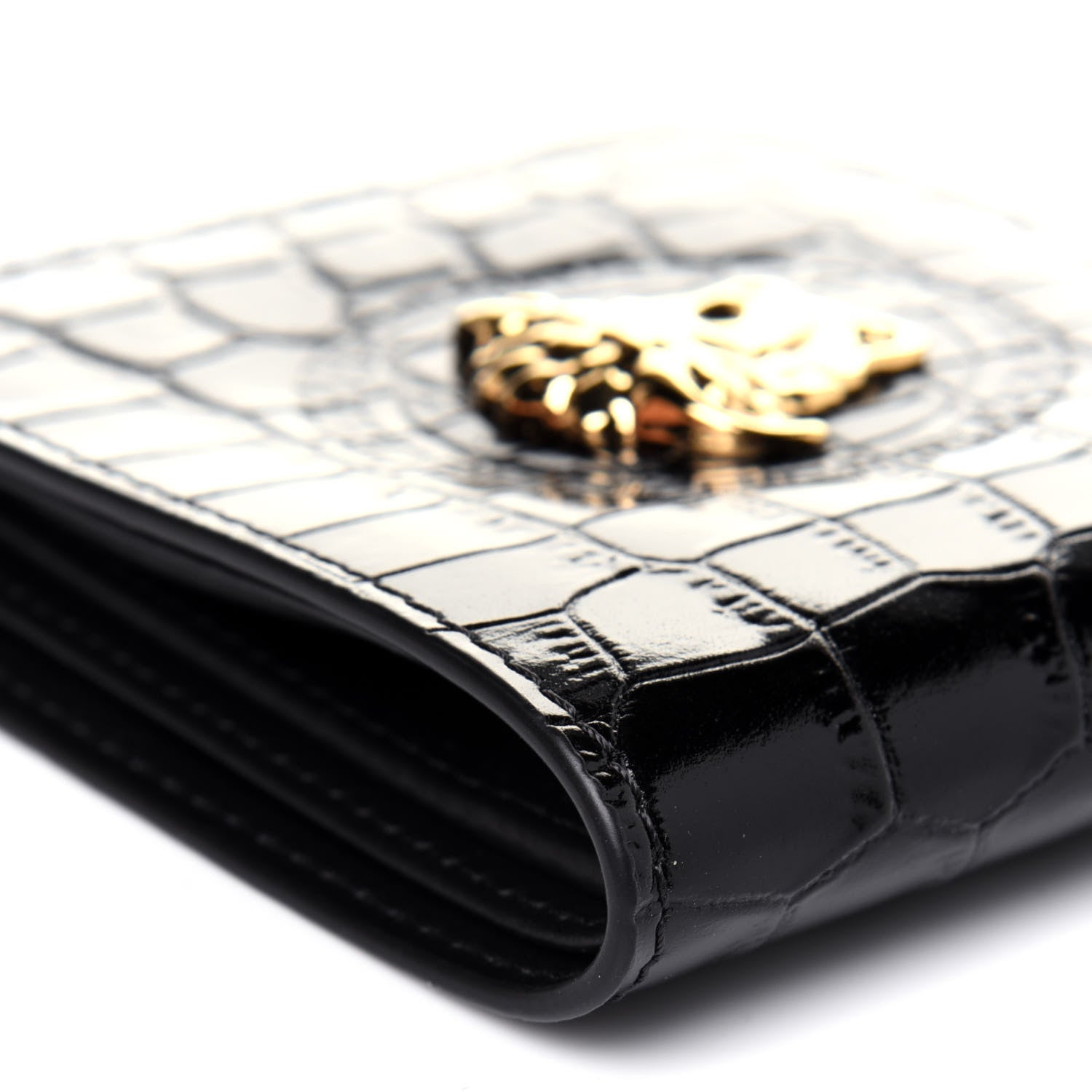 Versace Nappa Logo Bi-Fold Wallet Black 11 of 12