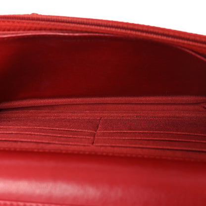 Chanel Lambskin Quilted Wallet On Chain WOC Red 4 of 10