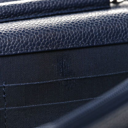 Chanel Caviar Quilted Wallet on Chain WOC Navy Blue 12 of 14