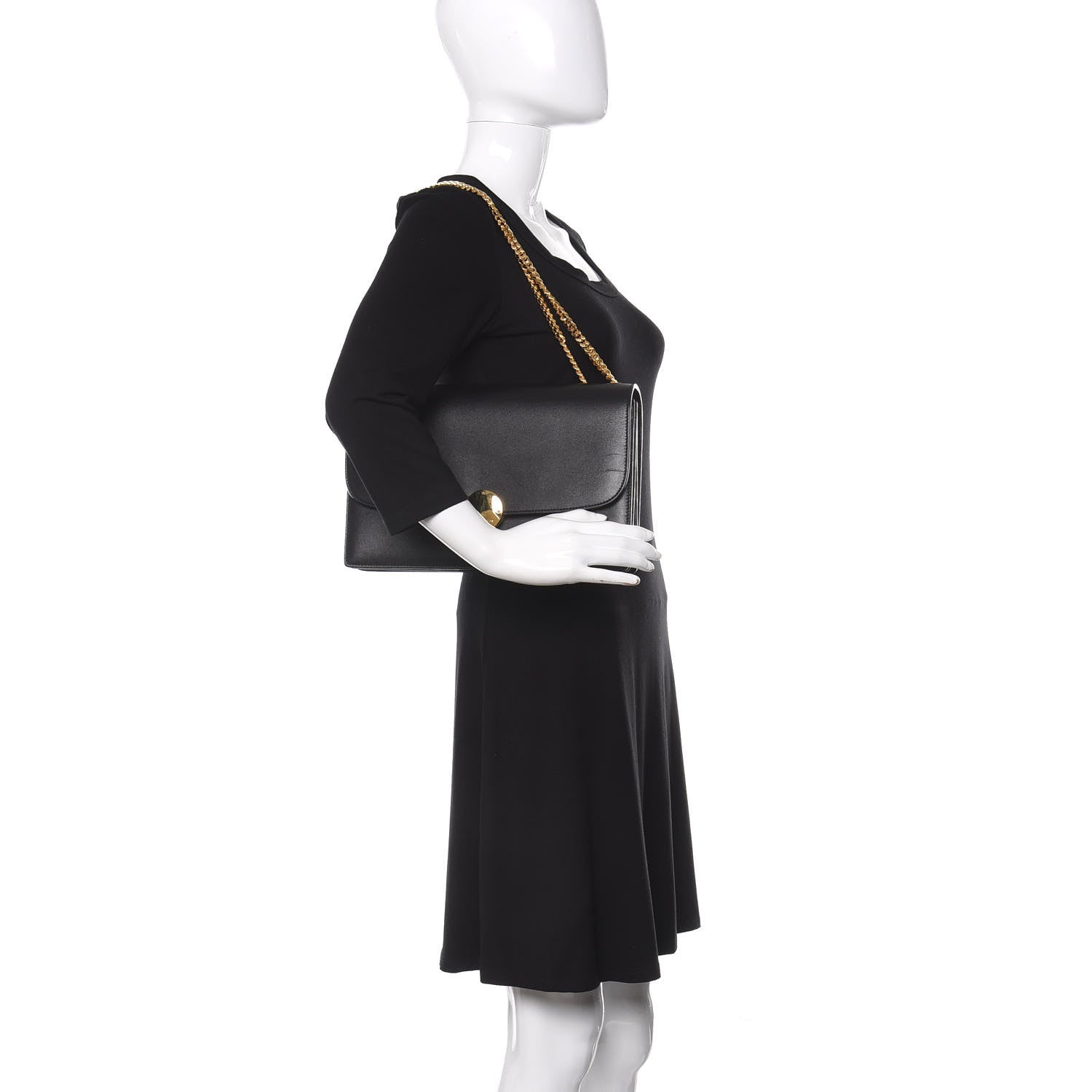 Marc Jacobs Calfskin Big Trouble Chain Bag Black 3 of 19