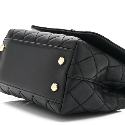 Chanel Goatskin Quilted Rainbow Extra Mini Coco Handle Flap Black 10 of 10