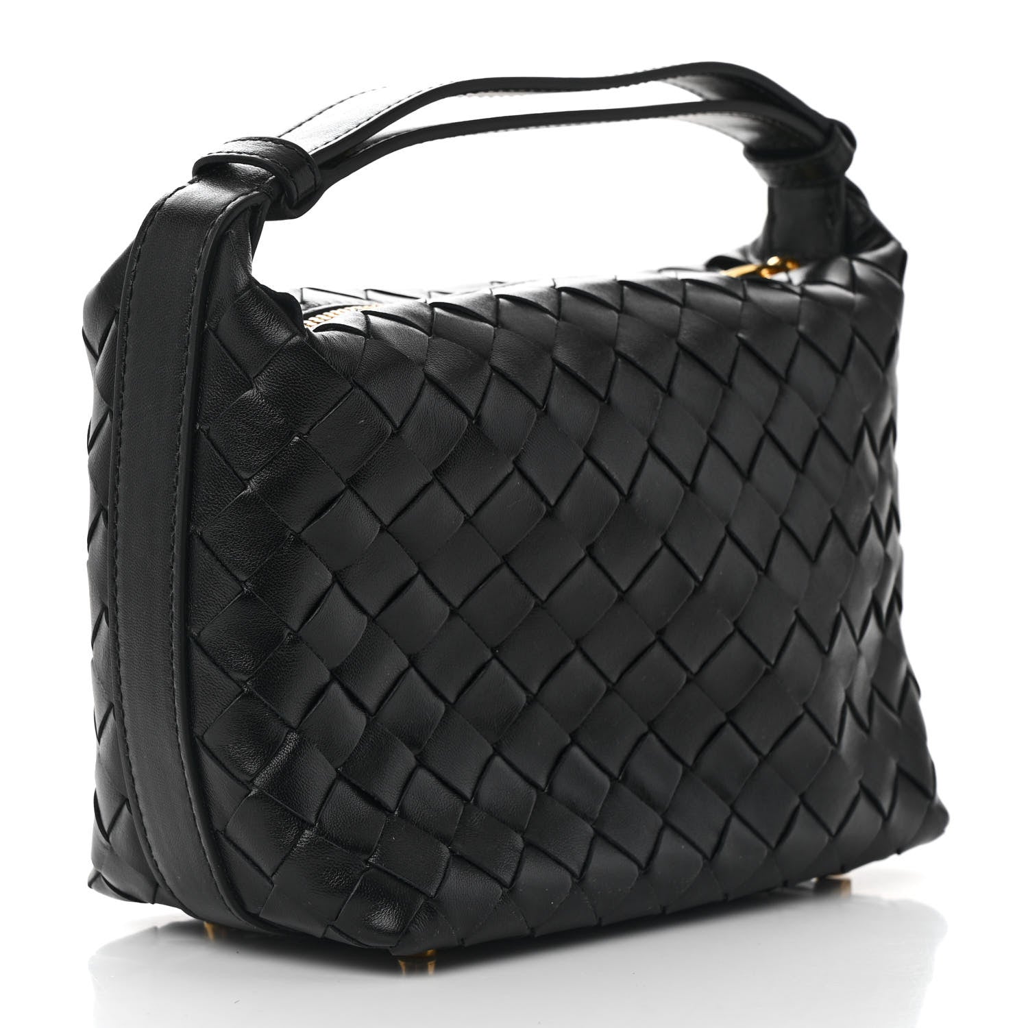 Bottega Veneta Calfskin Nappa Intrecciato Mini Wallace Black 2 of 11