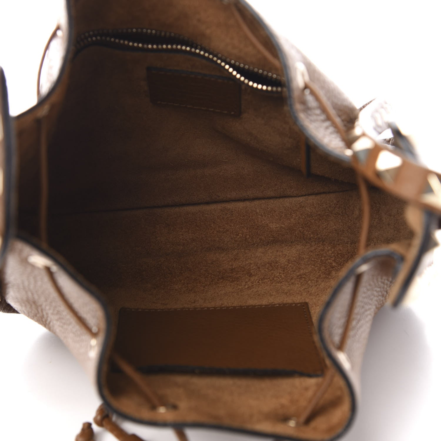 Valentino Garavani Grained Calfskin Rockstud Bucket Bag Bright Cognac 5 of 10