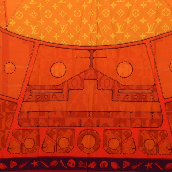 Louis Vuitton Silk Sun Giant Square Scarf 5 of 7