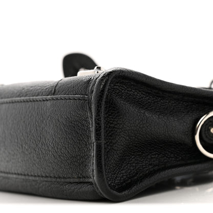 Balenciaga Chevre Silver Metallic Edge Hardware Nano City Black 10 of 12