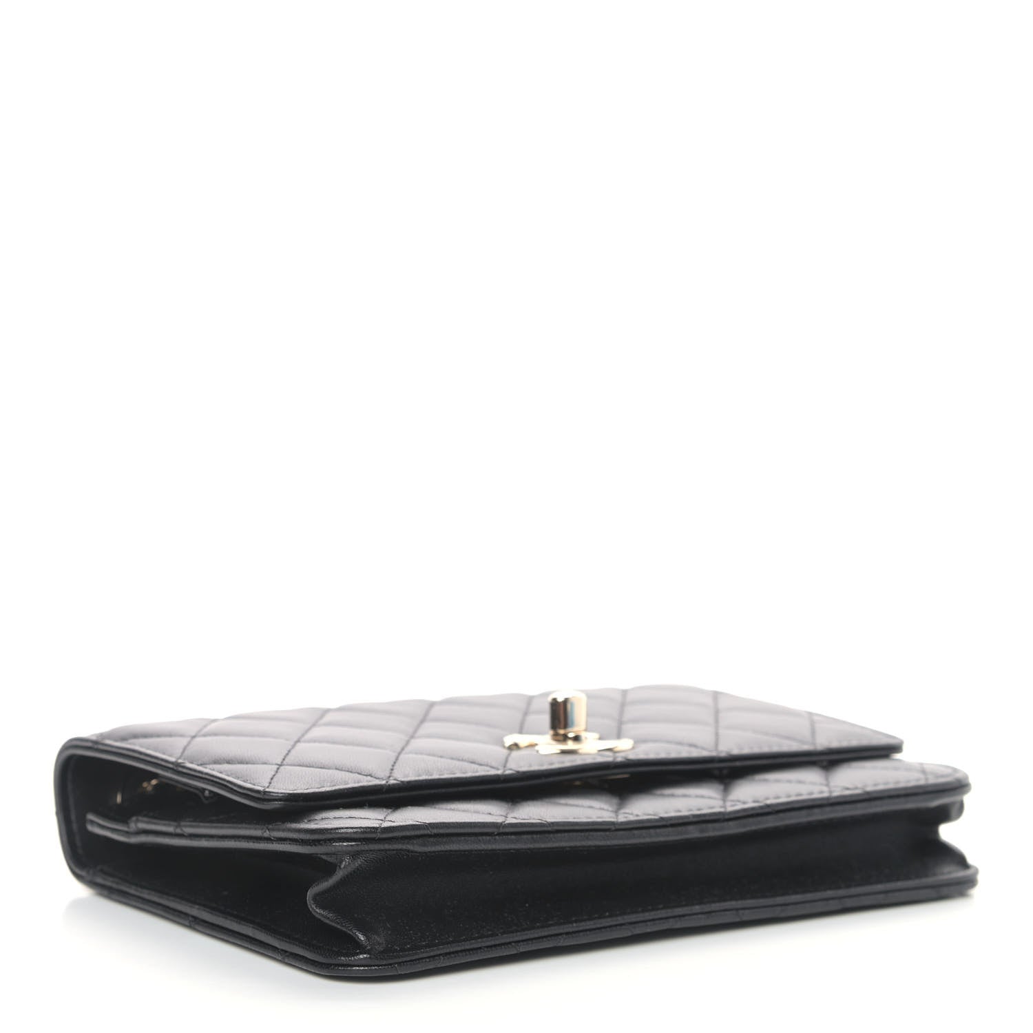 Chanel Lambskin Quilted Trendy CC Wallet On Chain WOC Black 4 of 10
