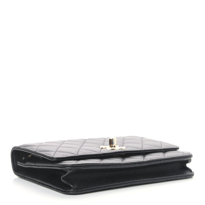 Chanel Lambskin Quilted Trendy CC Wallet On Chain WOC Black 4 of 10