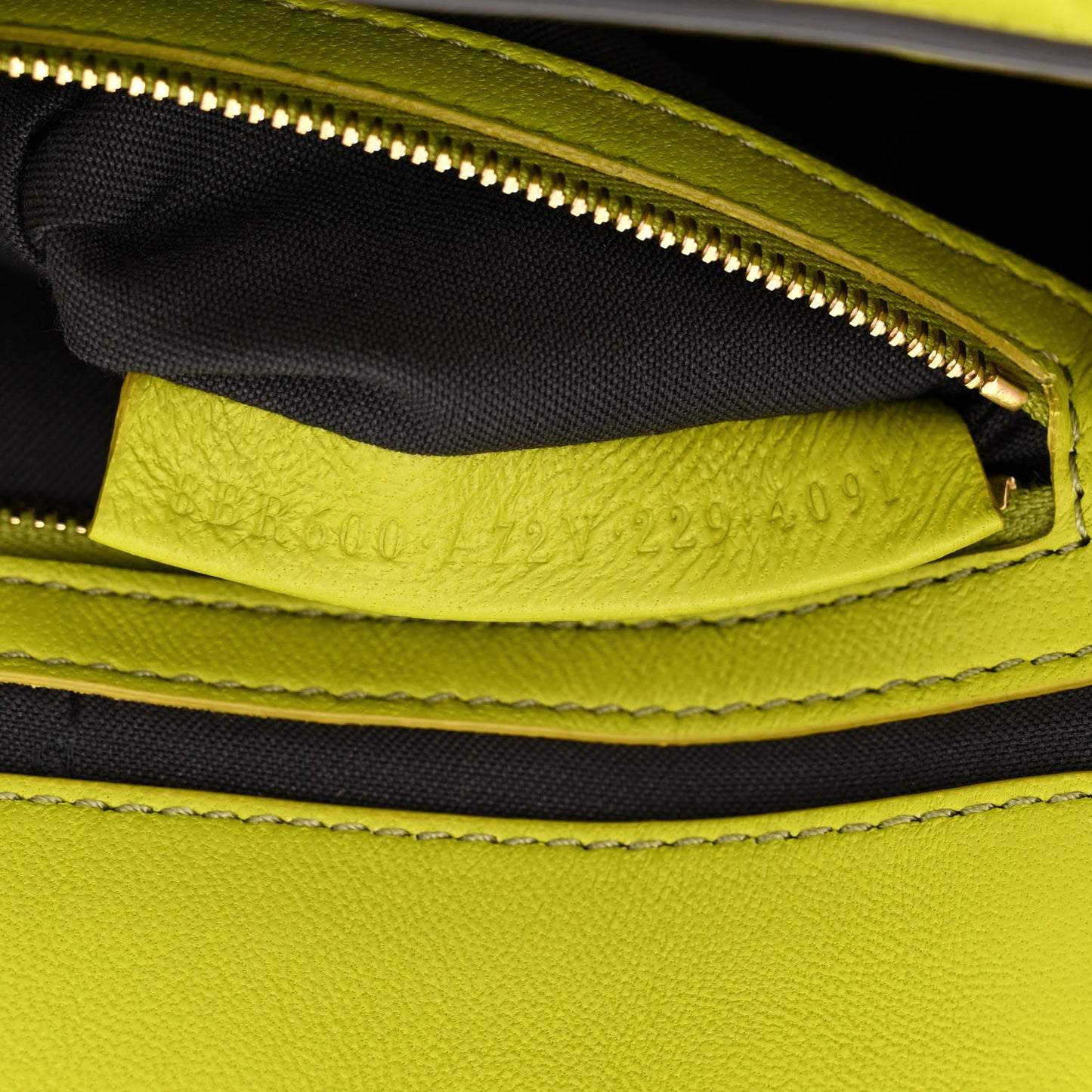 Nappa FF 1974 Embossed Baguette Wasabi