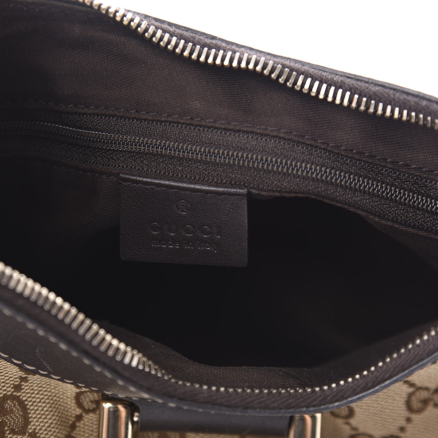 Monogram Medium D Gold Ring Hobo Dark Brown