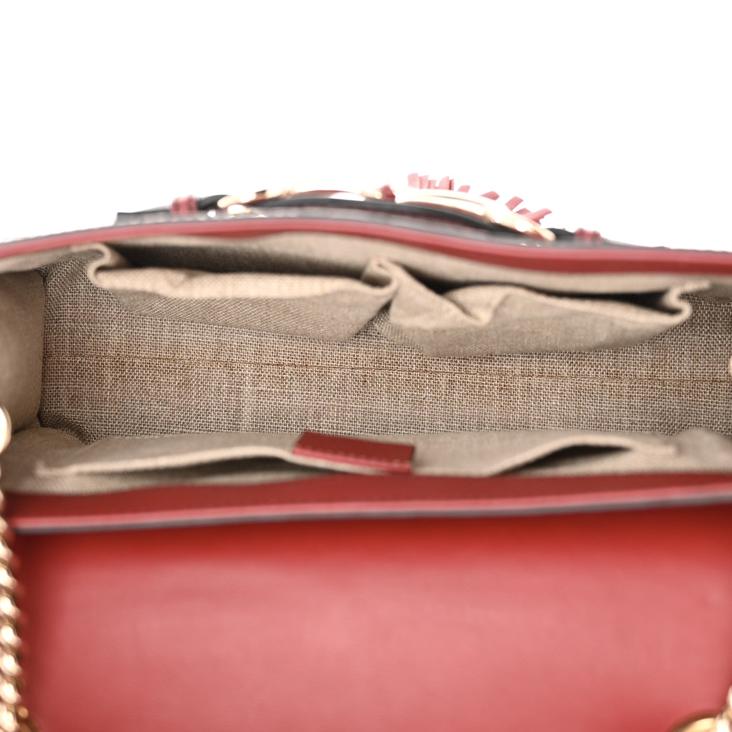Gucci Microguccissima Medium Emily Chain Shoulder Bag Red 5 of 10