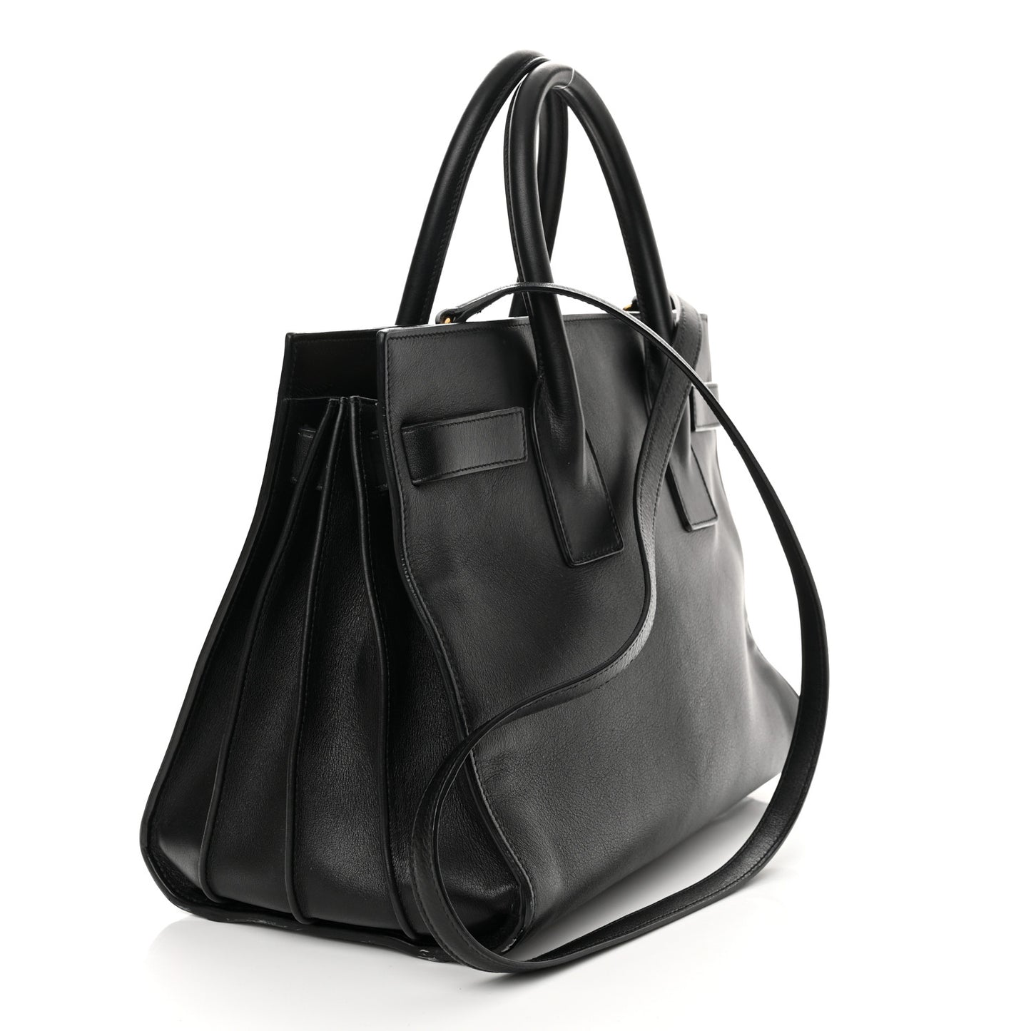 Calfskin Small Sac De Jour Black