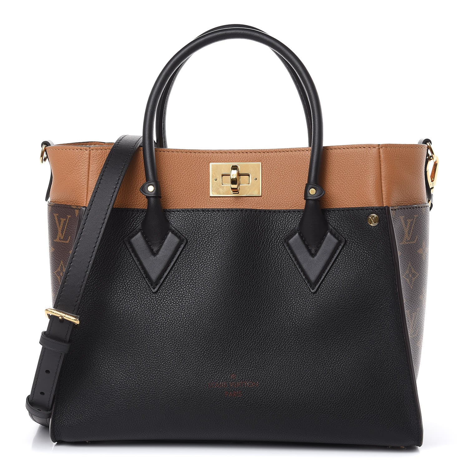 Louis Vuitton Calfskin Monogram On My Side Black 1 of 10