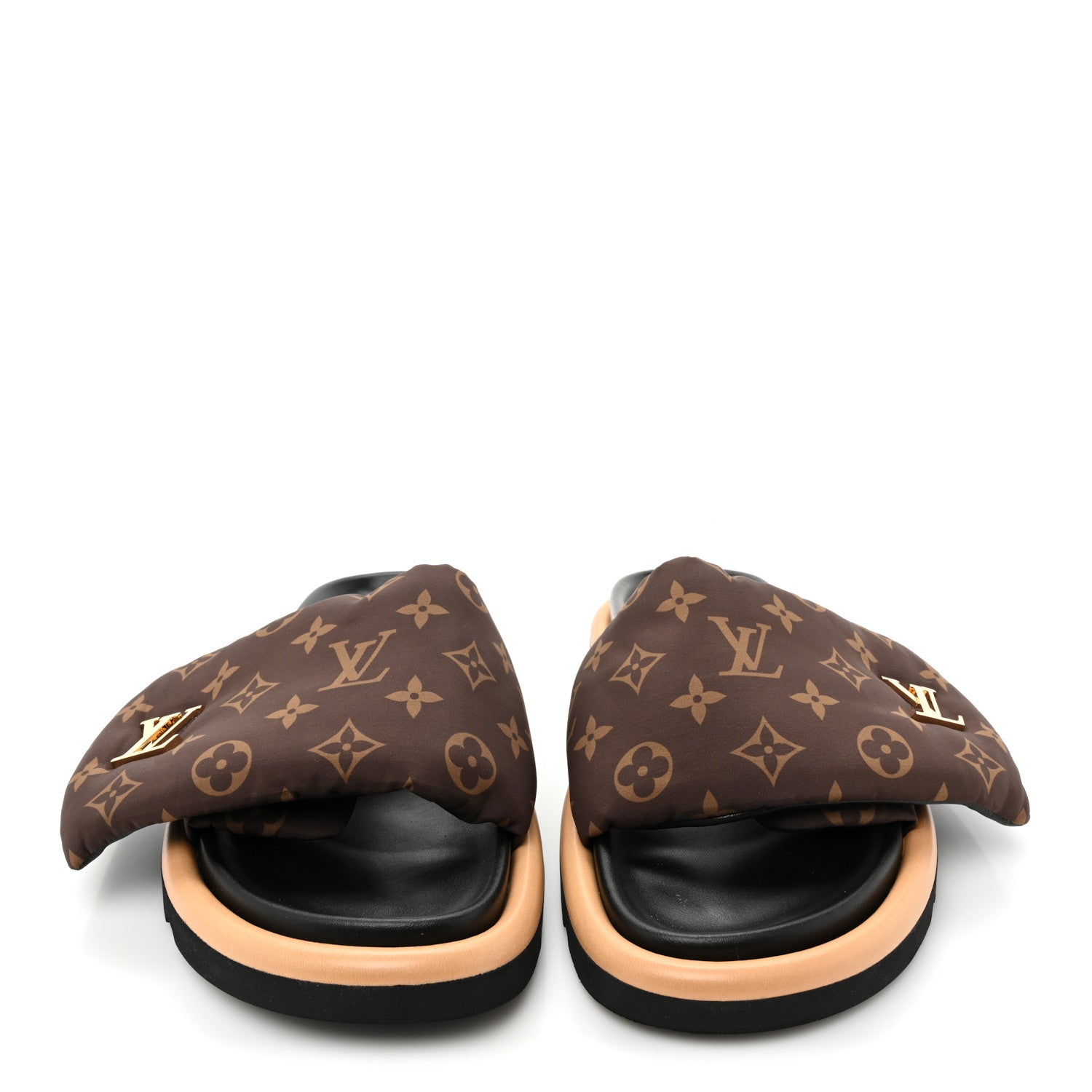 Louis Vuitton Nylon Monogram LV Pool Pillow Flat Comfort Mule 41 Cacao Brown 2 of 13