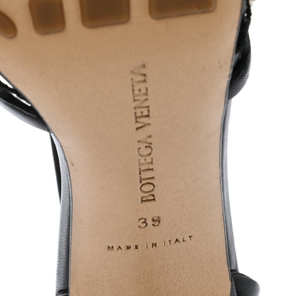 Bottega Veneta Mesh Nappa Crystal Embellished Sparkle Stretch Ankle Tie Sandals 39 Black 6 of 8