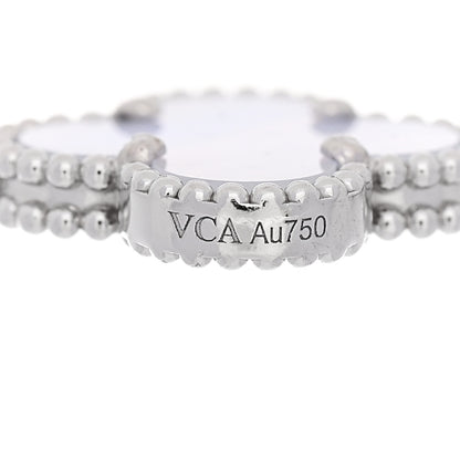 Van Cleef & Arpels 18K White Gold Chalcedony 5 Motifs Vintage Alhambra Bracelet 3 of 5