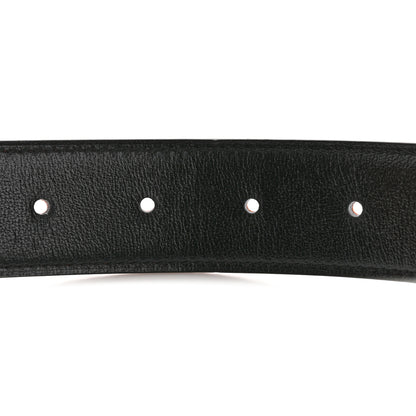 Hermes Box Togo 32mm Striee H Belt 85 Black Orange 5 of 5