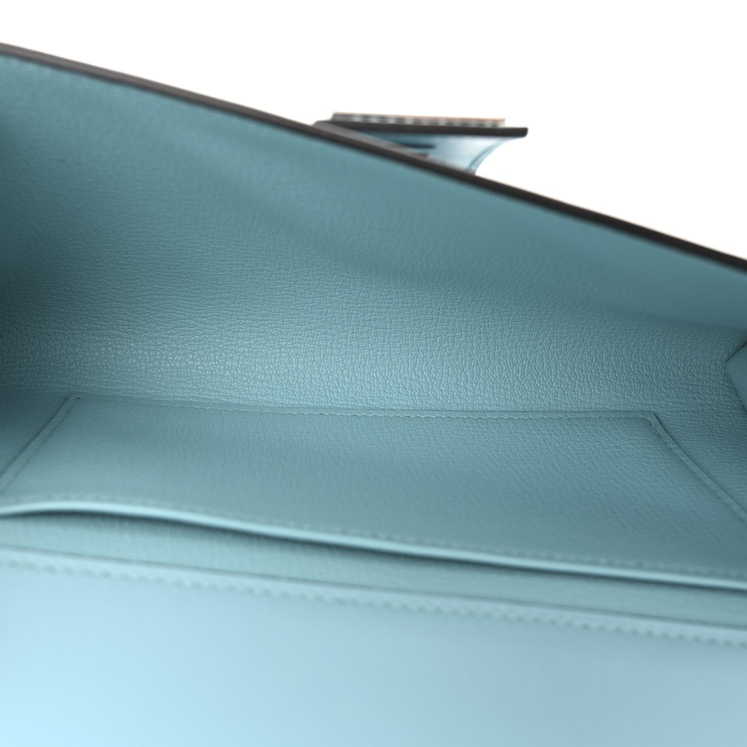 Hermes Tadelakt Medor 23 Clutch Bleu Atoll 5 of 10
