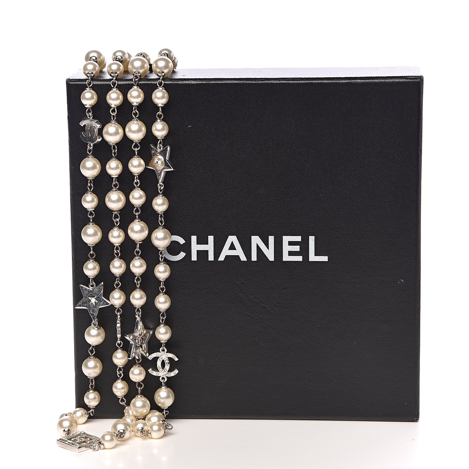 Chanel Pearl CC Star Long Necklace Gold 12 of 12