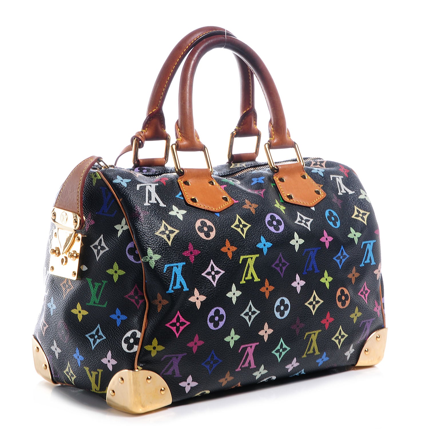 Louis Vuitton Monogram Multicolor Speedy 30 Black 3 of 7