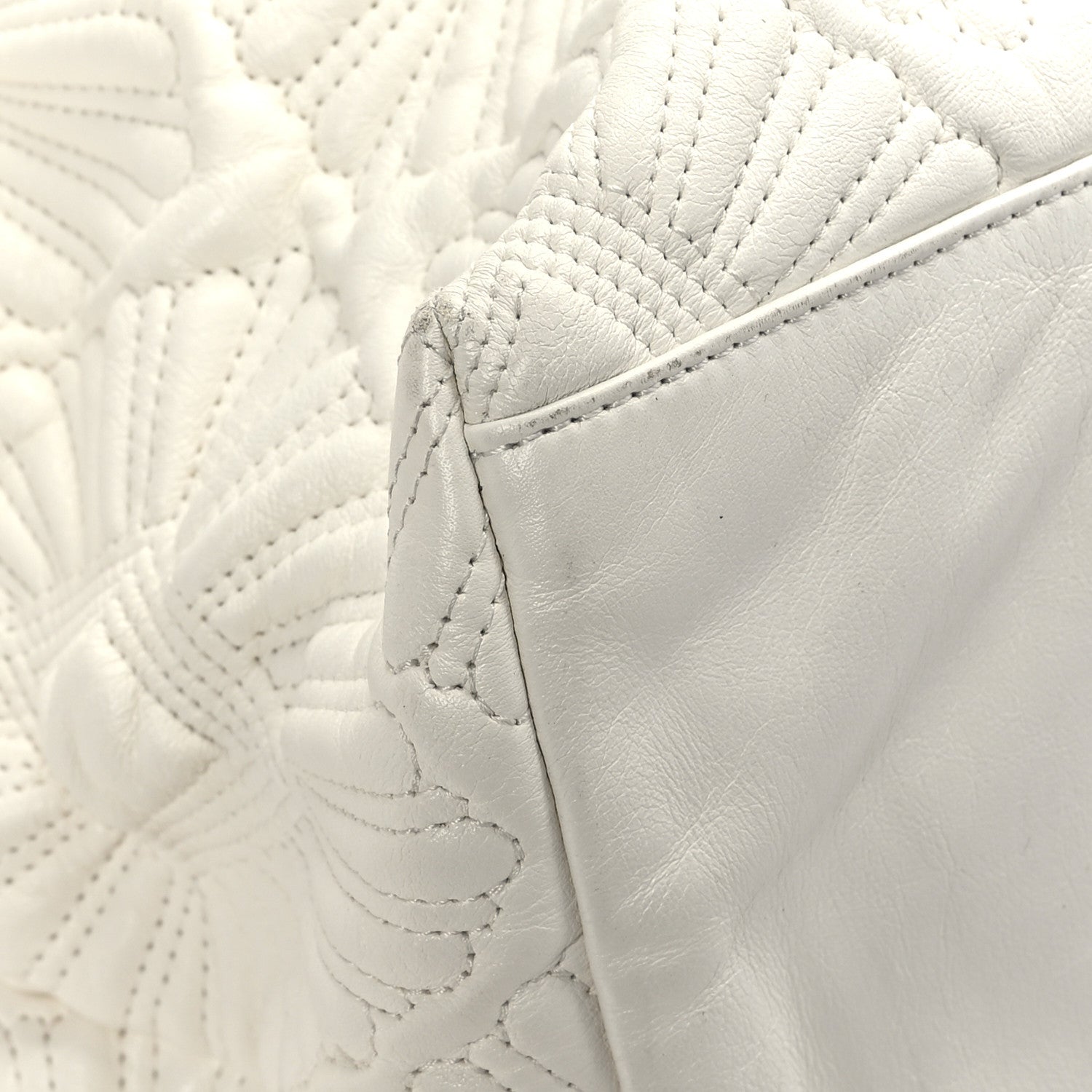 Chanel Lambskin Quilted Ca D'Oro Tote Ivory 8 of 10