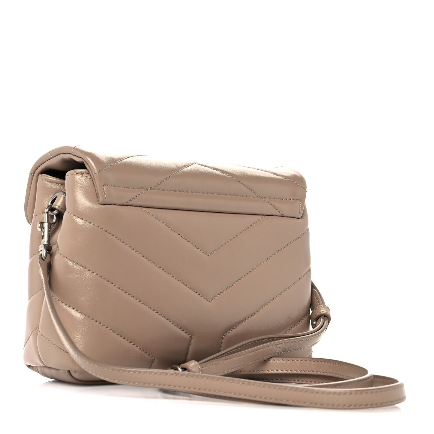Calfskin Y Quilted Monogram Toy Loulou Crossbody Bag Dark Beige