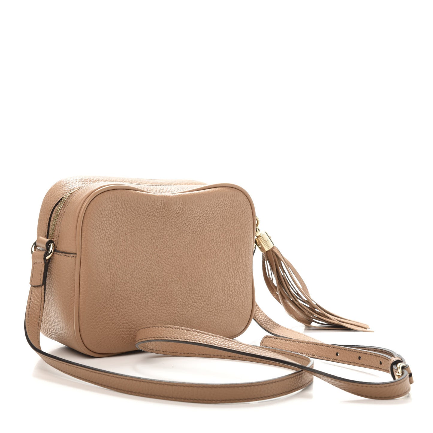 Pebbled Calfskin Small Soho Disco Bag Camelia