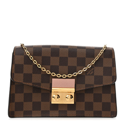 Louis Vuitton Damier Ebene Croisette Chain Wallet Magnolia 1 of 11