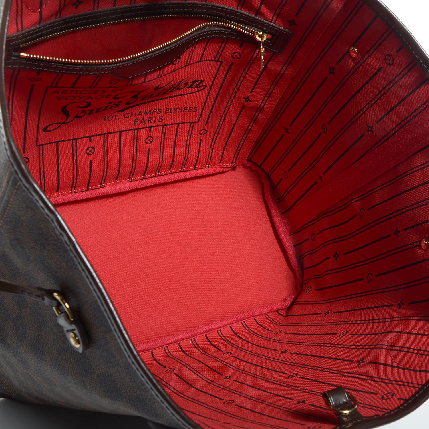 Louis Vuitton Damier Ebene Neverfull MM 6 of 9