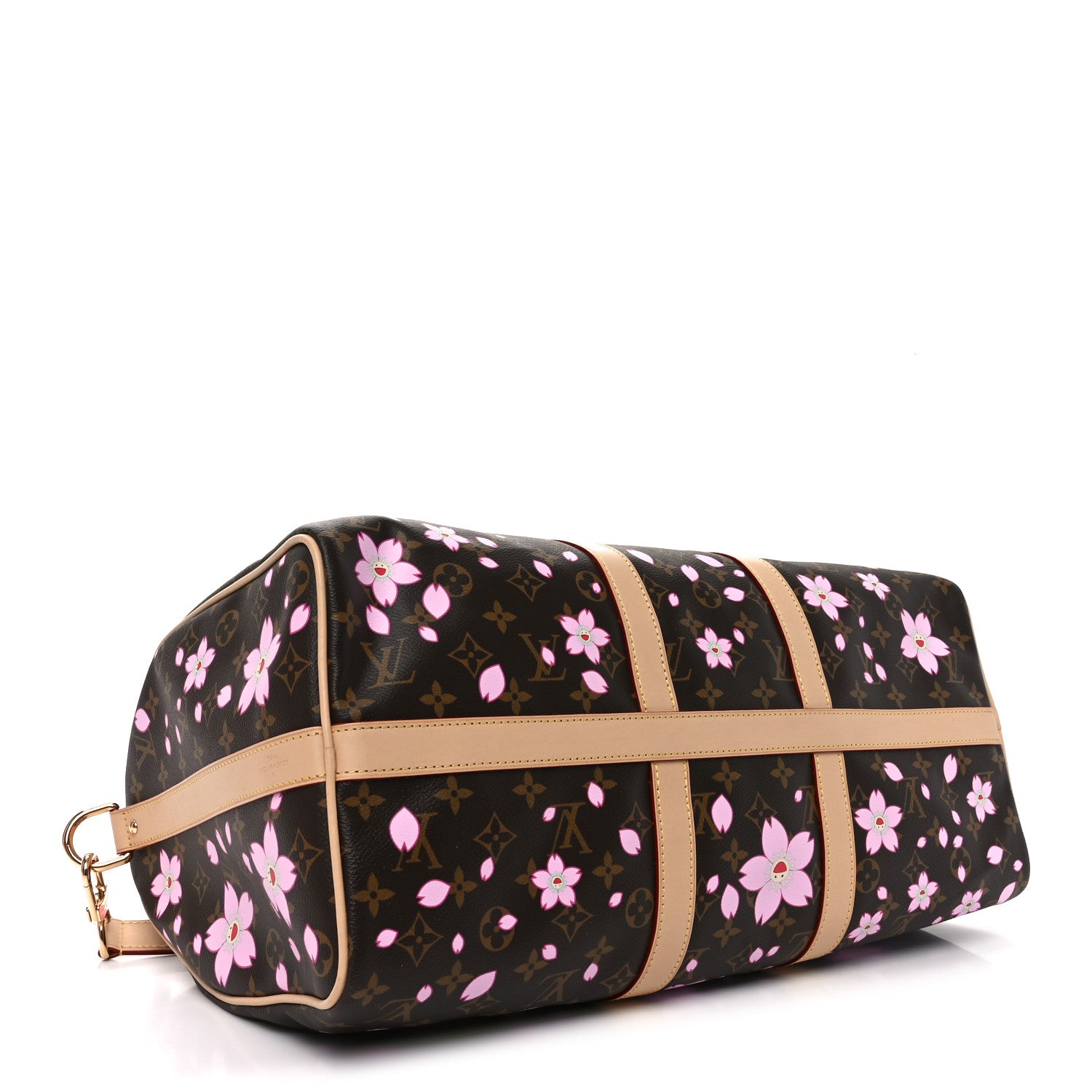 Louis Vuitton LV X TM Monogram Cherry Blossom Keepall Bandouliere 45 Sakura Brown 3 of 8