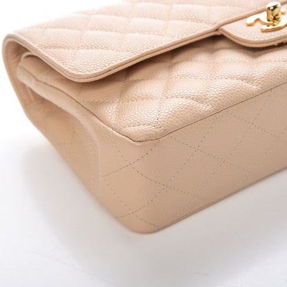 Chanel Caviar Quilted Medium Double Flap Beige Clair 5 of 13