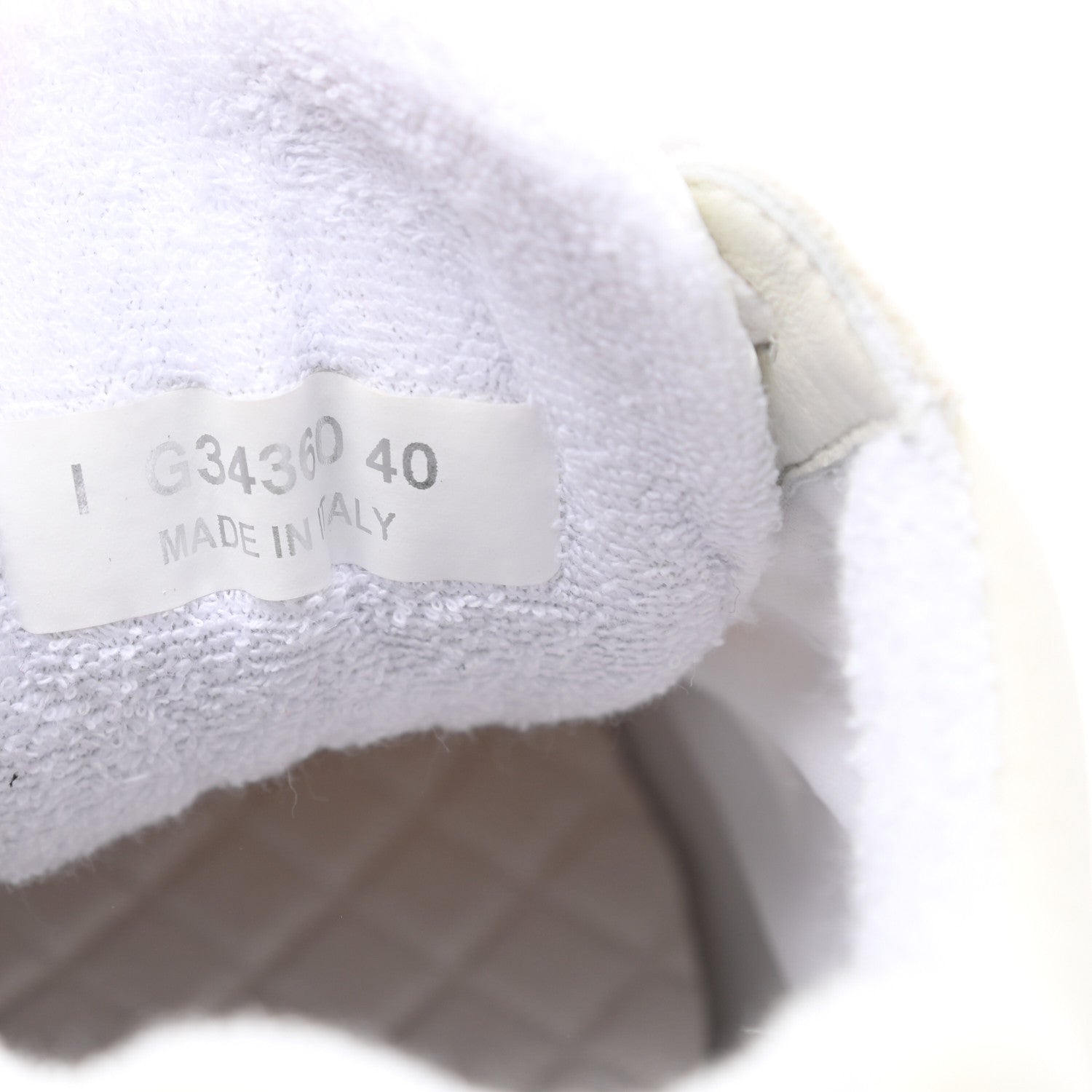 Chanel Suede Calfskin Fabric CC Sneakers 40 White 8 of 9