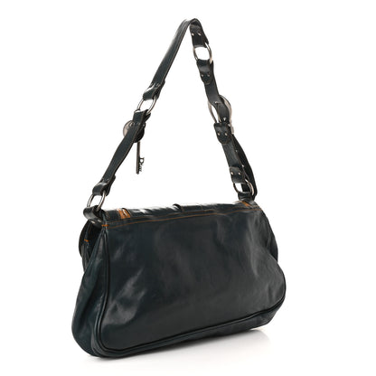 Christian Dior Calfskin Medium Gaucho Double Saddle Bag Dark Blue 3 of 13