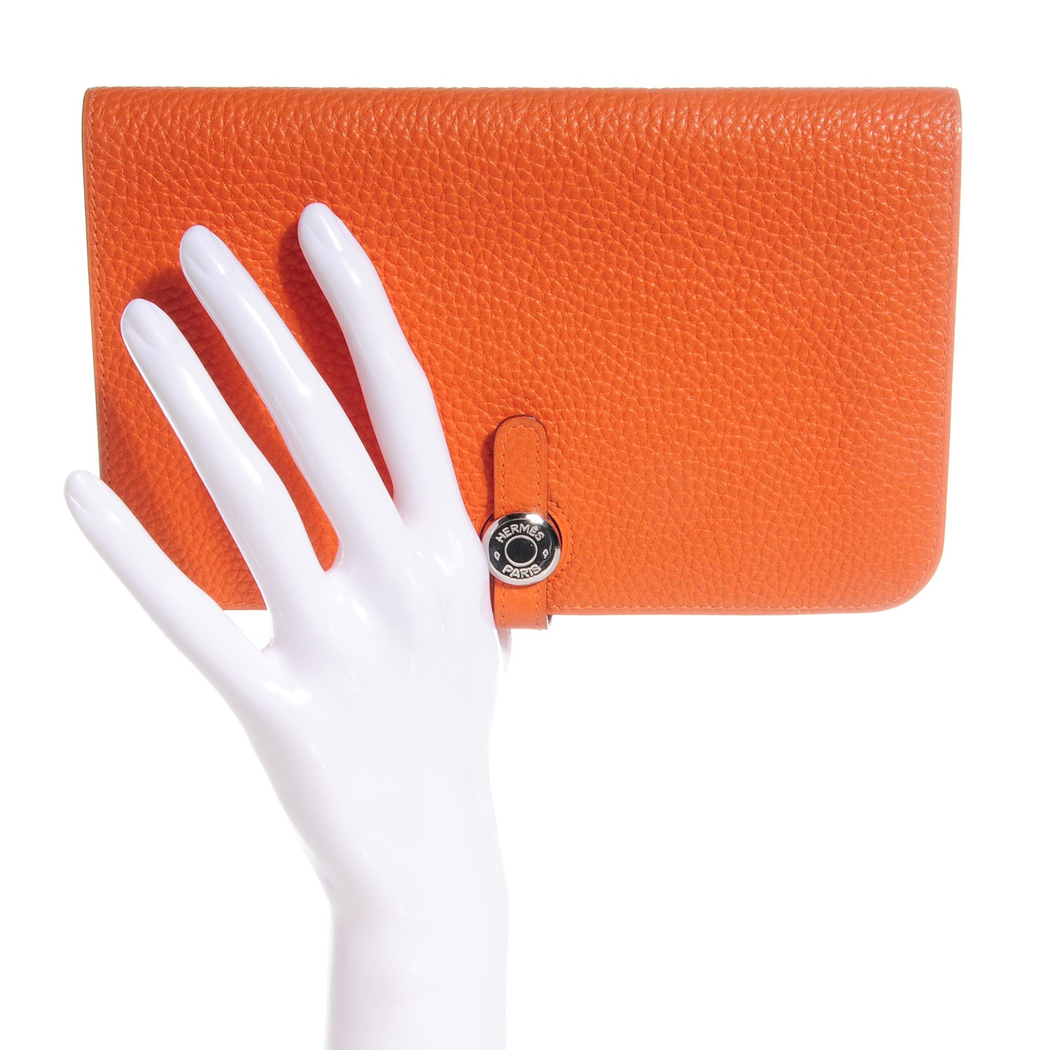 Hermes Togo Dogon Combined Wallet Orange 2 of 8