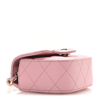 Chanel Caviar Quilted Mini Clutch With Chain Pink 4 of 12