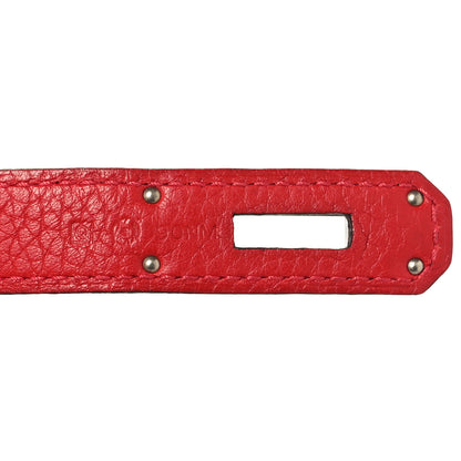 Hermes Taurillon Clemence Birkin 35 Rouge Casaque 7 of 17