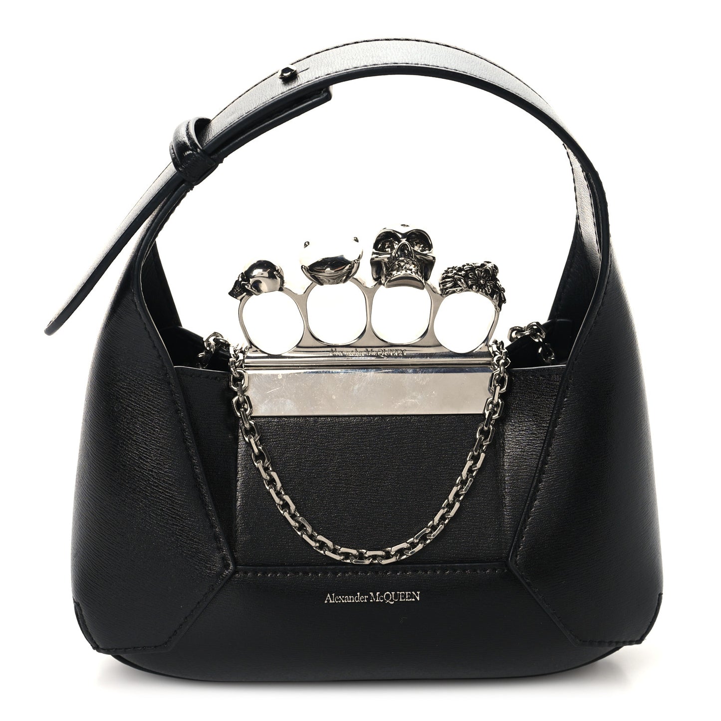 Calfskin Mini The Jeweled Hobo Black