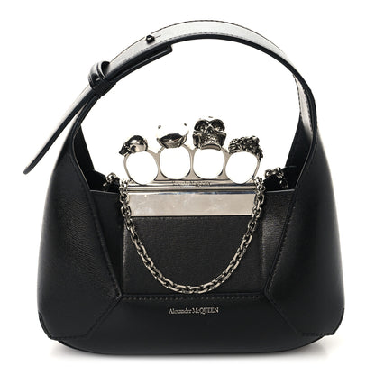 Alexander McQueen Calfskin Mini The Jeweled Hobo Black 1 of 11