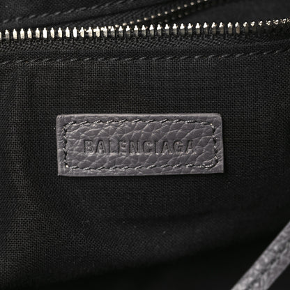 Balenciaga Grained Calfskin Silver Hardware Small Neo Classic Hobo Dark Grey 6 of 9