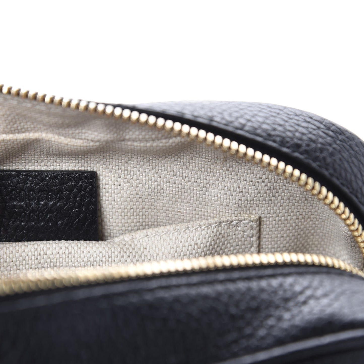 Pebbled Calfskin Small Soho Disco Bag Black