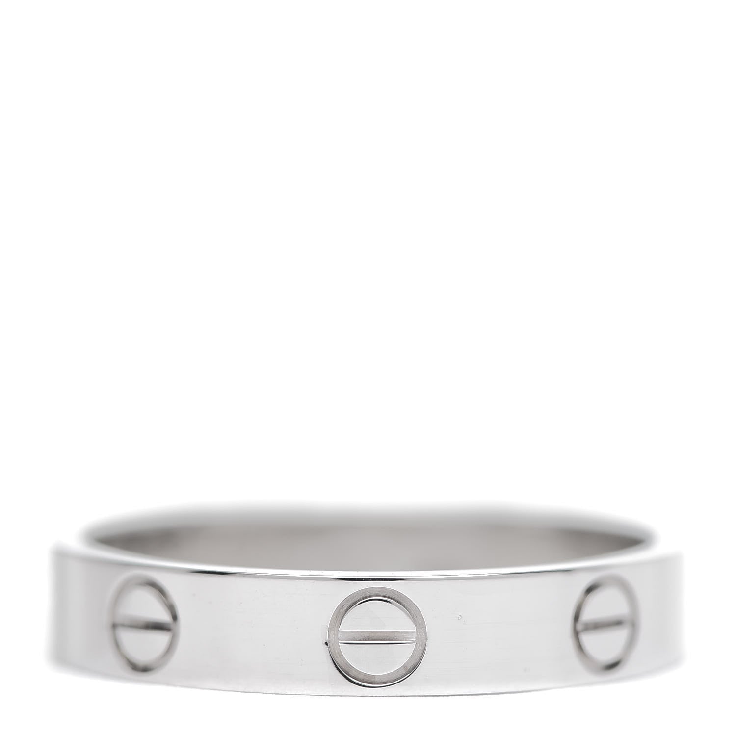 Cartier 18K White Gold 3.5mm LOVE Wedding Band Ring 54 6.75 1 of 6