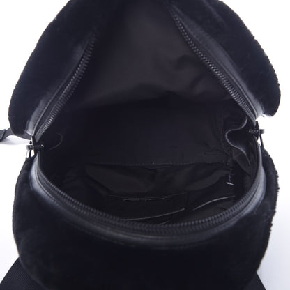 Alexander Wang Shearling Rubberized Lambskin Backpack Black 5 of 7