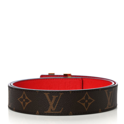 Louis Vuitton Calfskin Monogram 30mm LV Initiales Reversible Belt 75 30 Coquelicot 2 of 9