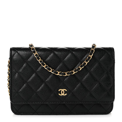 Chanel Caviar Quilted Wallet On Chain WOC Black 1 of 11