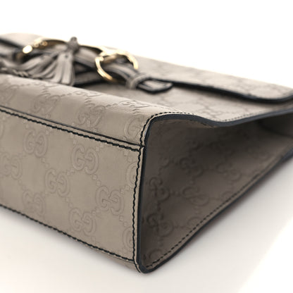 Gucci Soft Guccissima Medium Emily Chain Shoulder Bag Storm Grey 9 of 9