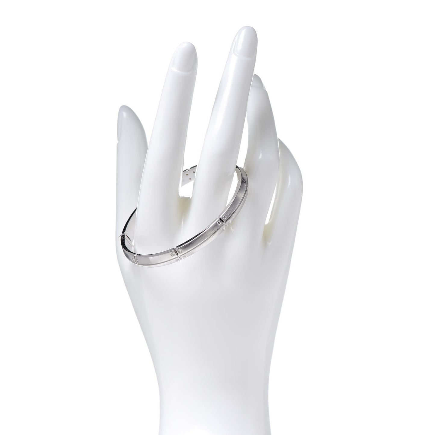 18K White Gold Diamond Streamerica Bangle Bracelet