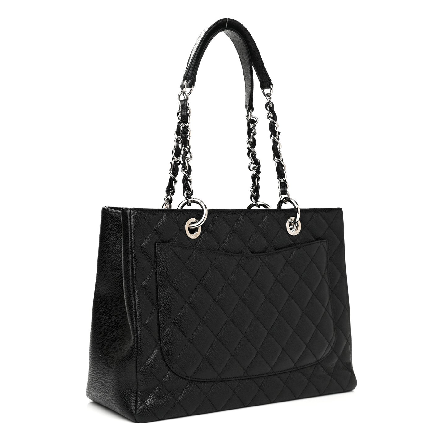 Caviar Quilted Grand Shopping Tote GST Black