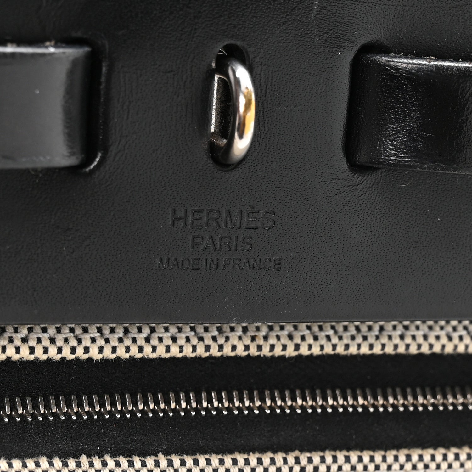 Hermes Toile H Berline Vache Hunter Herbag Zip PM 31 Bleu Saphir Black 7 of 11
