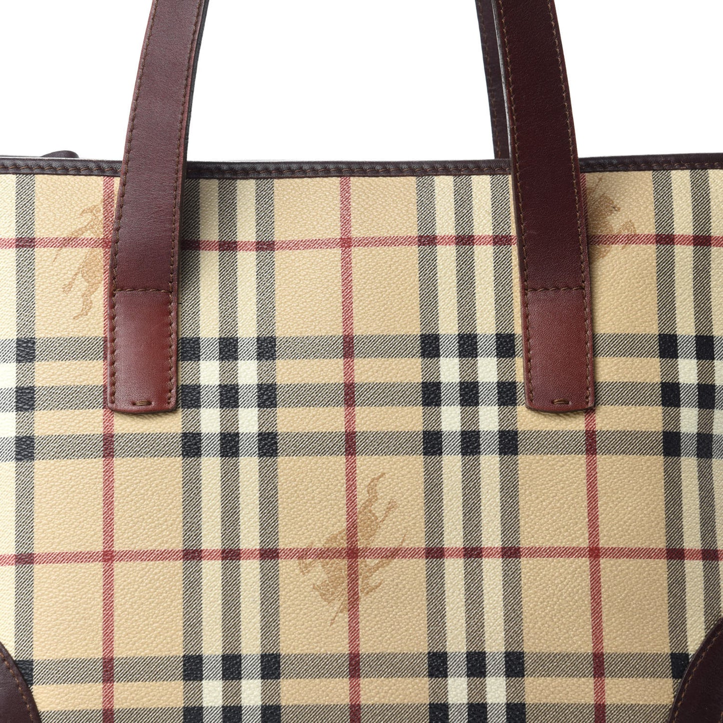 Haymarket Check Studded Tote Bag Chocolate