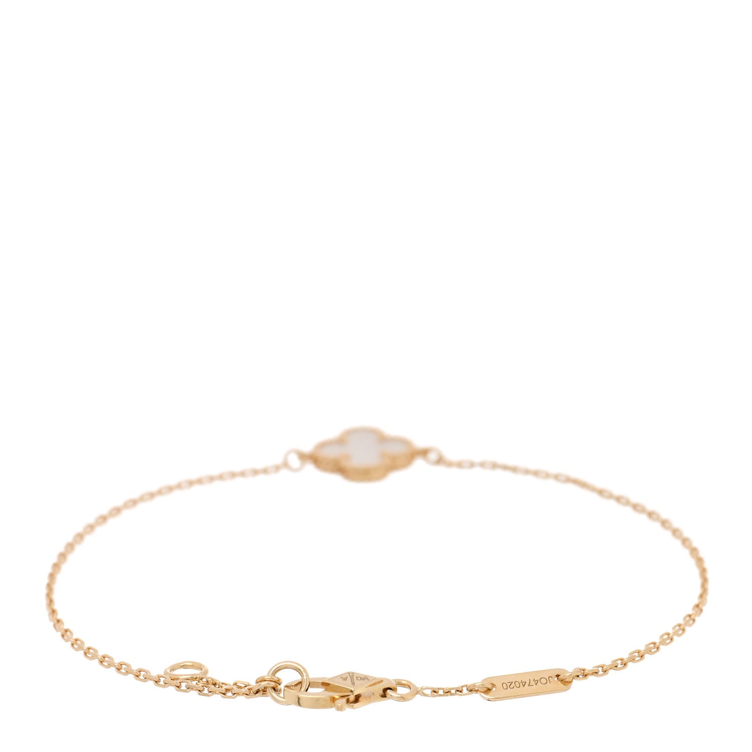 Van Cleef & Arpels 18K Yellow Gold Mother of Pearl Sweet Alhambra Bracelet 2 of 4