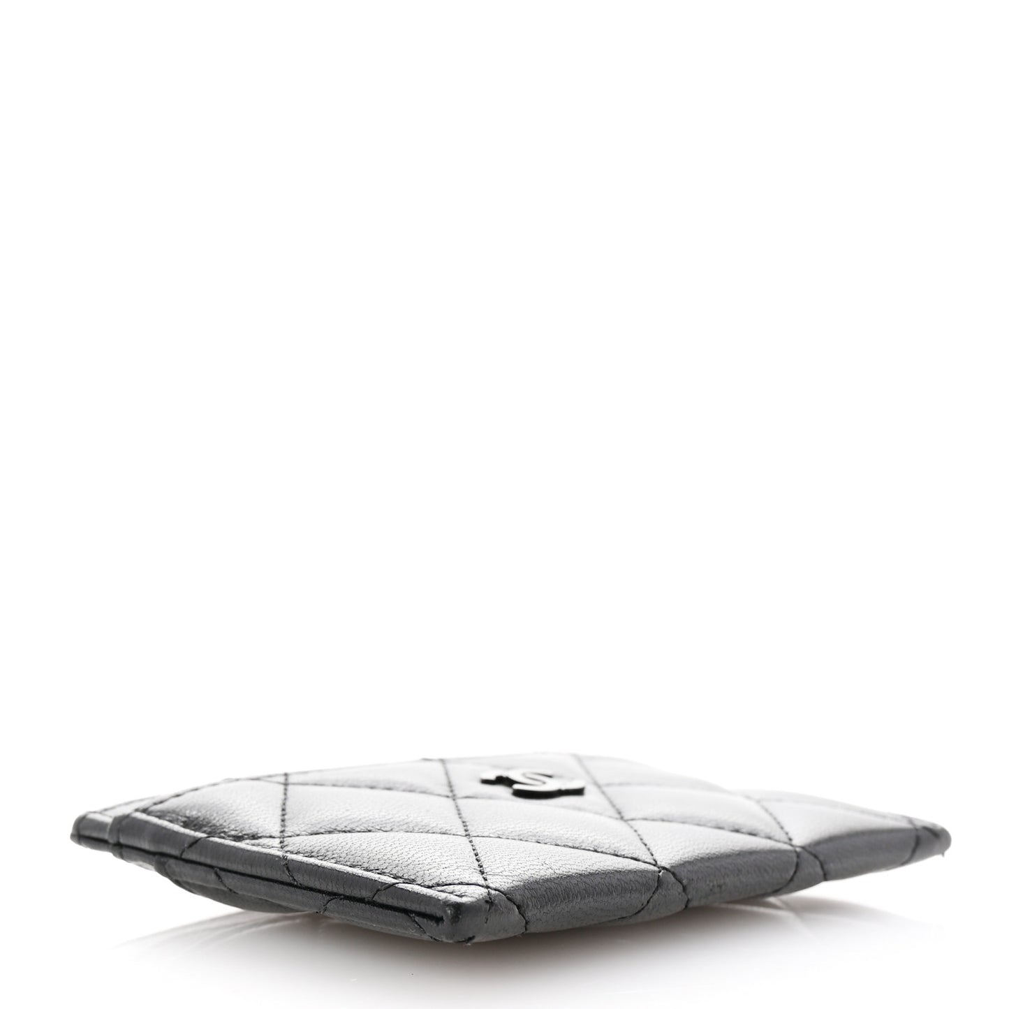 Lambskin Quilted Card Holder So Black